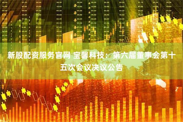 新股配资服务官网 宝馨科技：第六届董事会第十五次会议决议公告